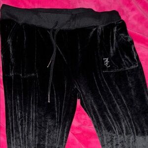Black Velour Joggers WORN ONCE